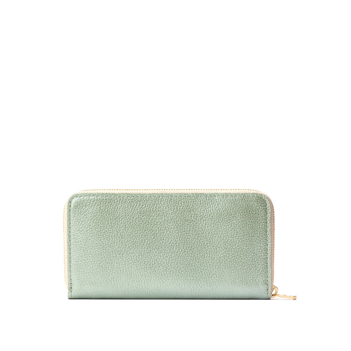 Beetle | Large accordion leather wallet with zipper closed