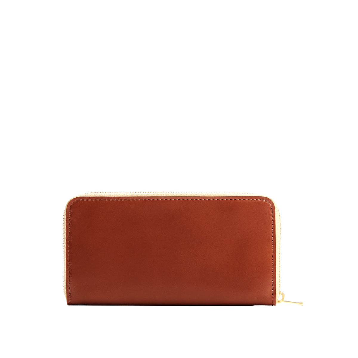 Madrone | Large accordion leather wallet with zipper and PLG logo