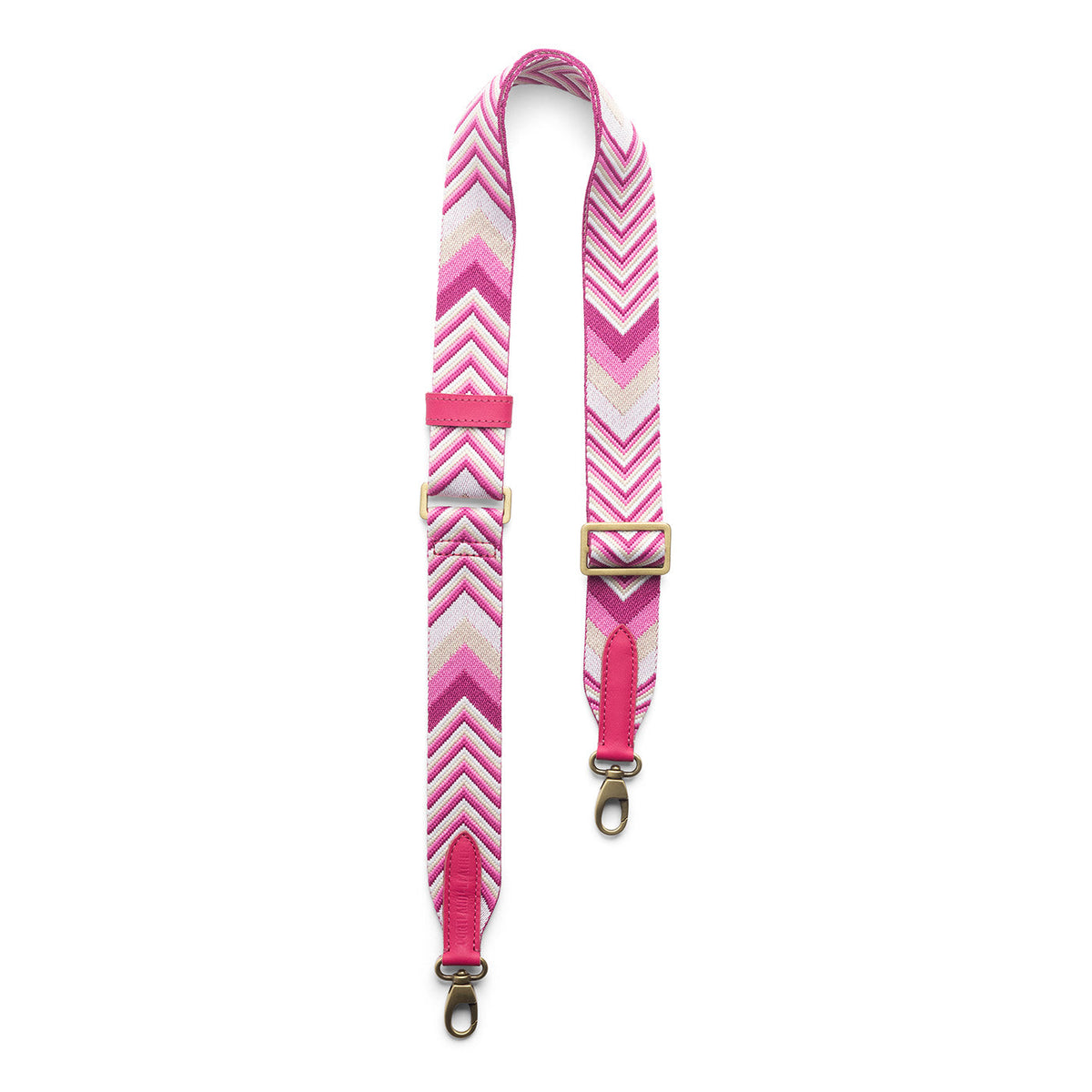 Bubble Pop | Strap with chevron pattern and brass-toned hardware