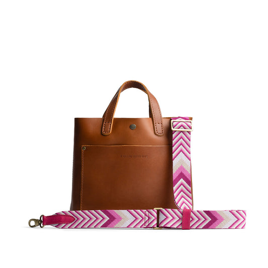Bubble Pop | Strap with chevron pattern and brass-toned hardware