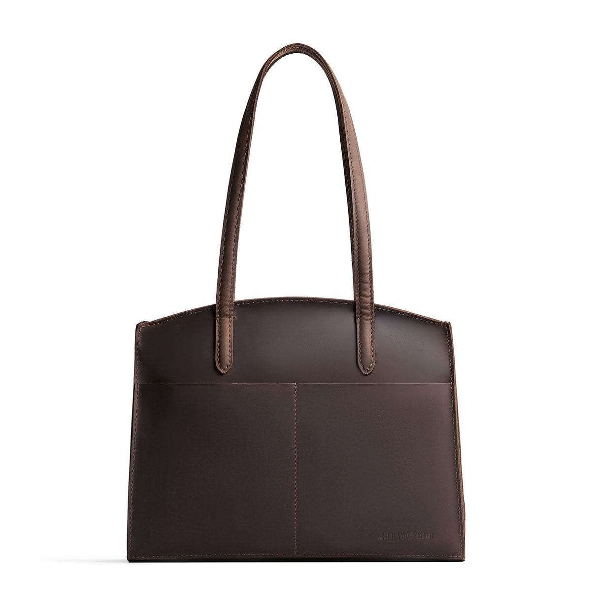 Moose*Large | Leather tote bag with handles, adjustable crossbody strap, zipper top, and two back pockets