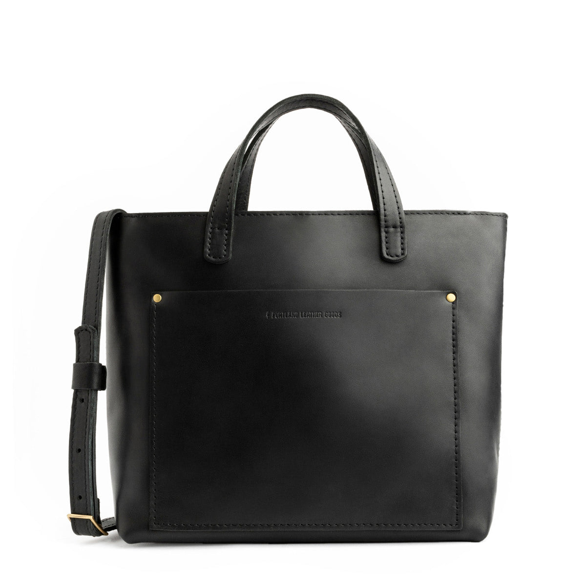 Black*Zipper | Midsize crossbody tote with handles and a pocket