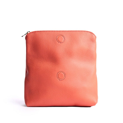 Coral | Open folded zipper pouch
