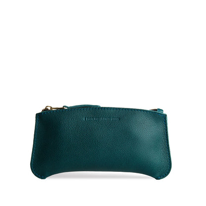 Sea Glass*Large | Small pouch with a top zipper and unique curved bottom