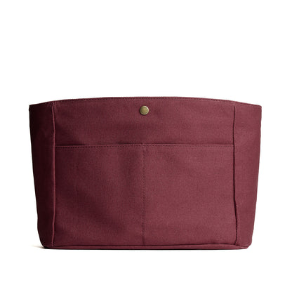 Maroon*Classic*Large | Large canvas bag insert for organization
