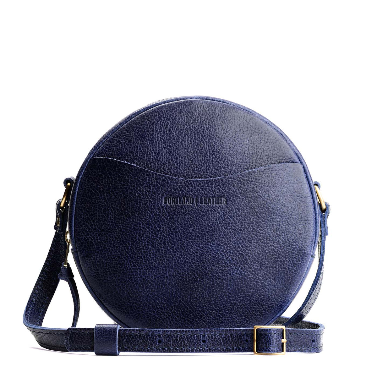Cobalt*Large | Circle shaped crossbody bag with top zipper