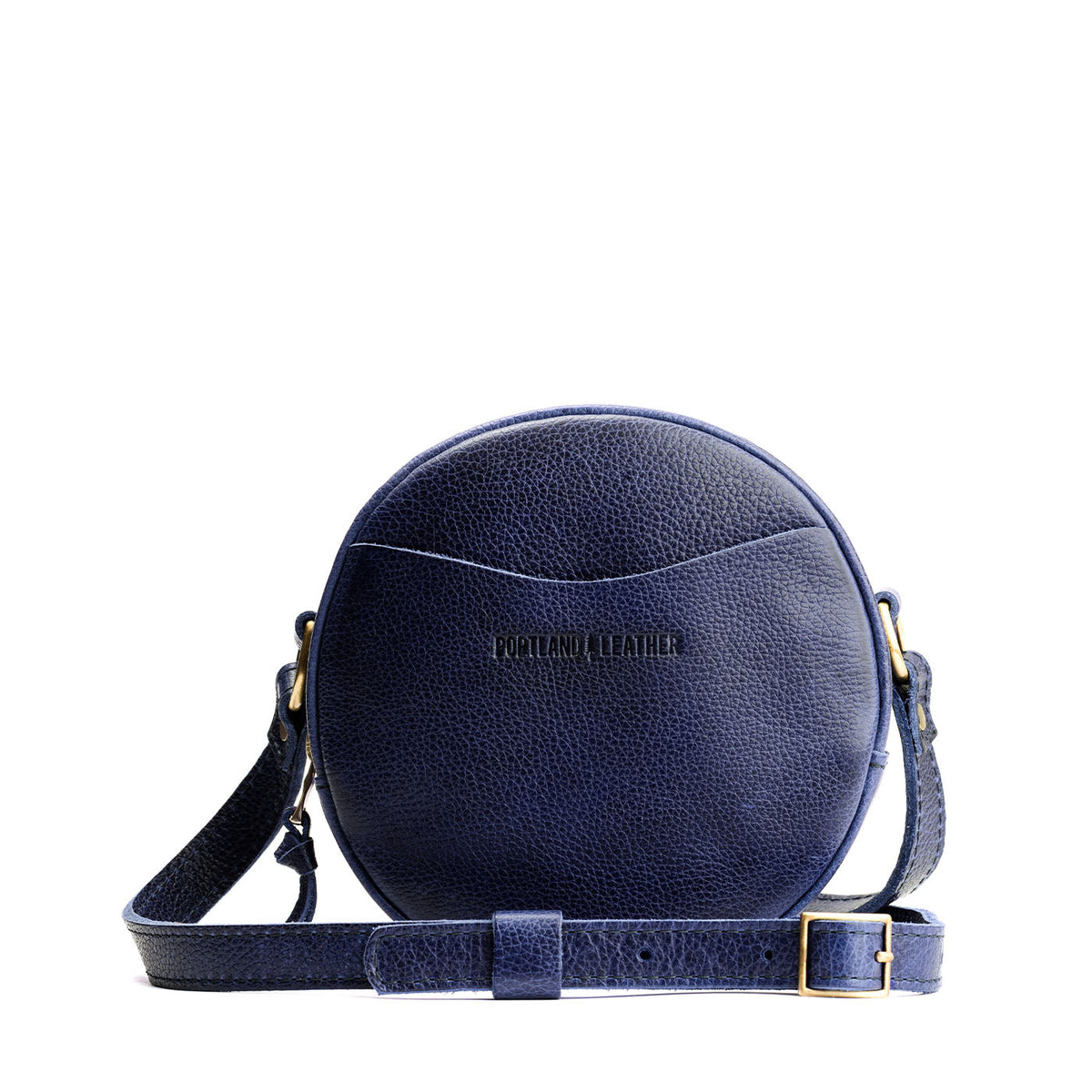 Cobalt*Small | Circle shaped crossbody bag with top zipper