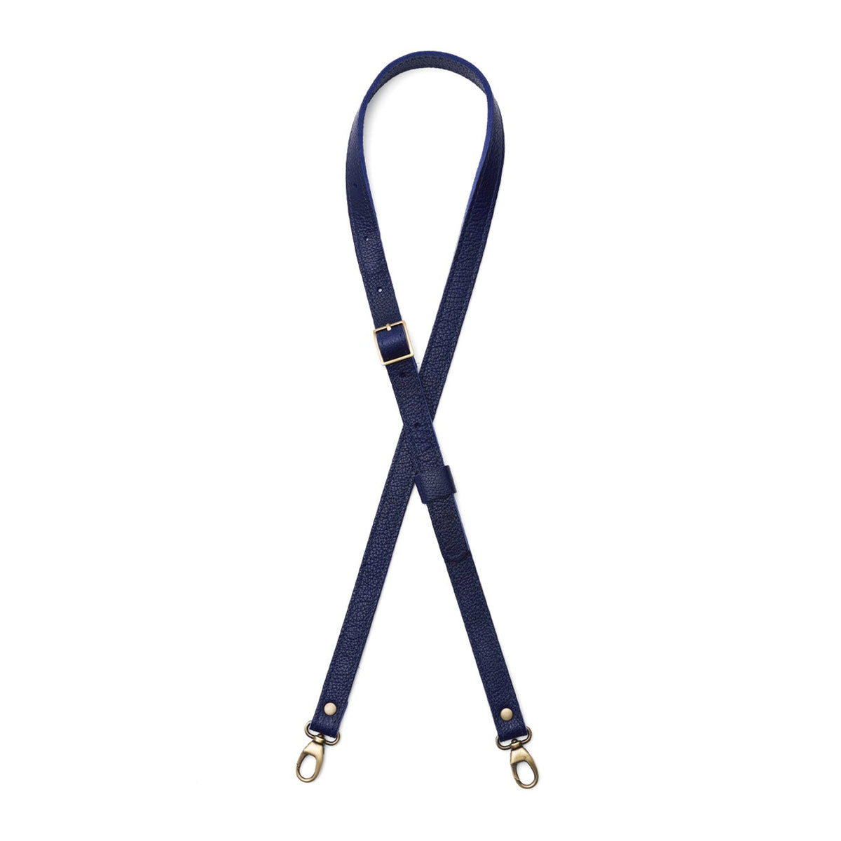 Cobalt | leather crossbody strap