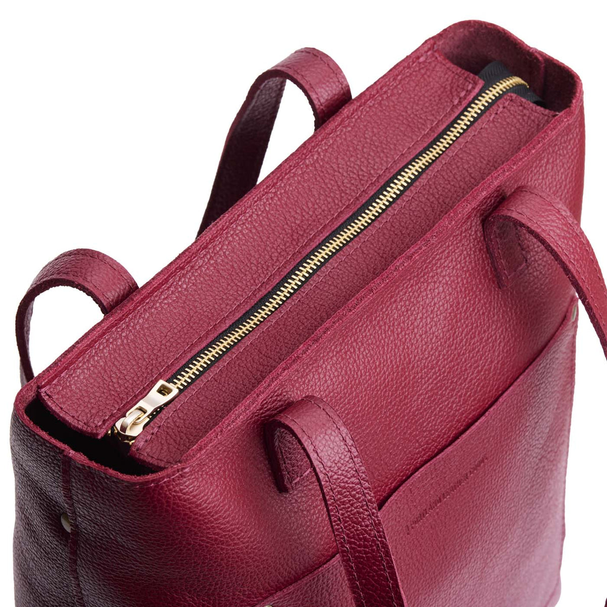 Rhubarb*Zipper | Medium Tote with dual shoulder straps and crossbody strap