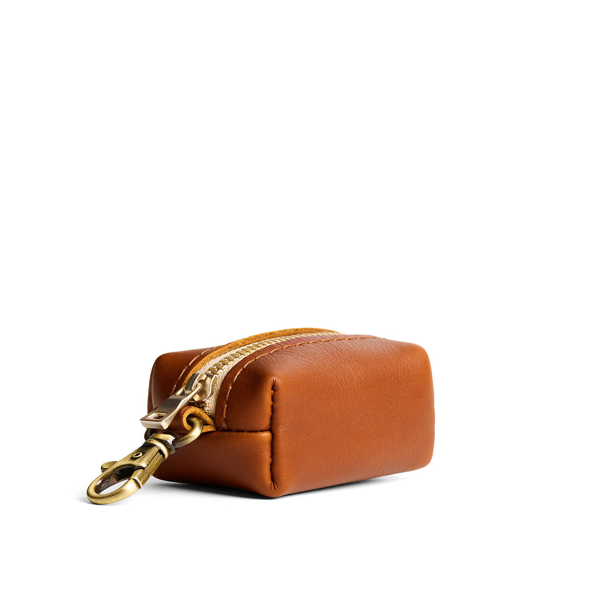 Honey | Leather small keychain pouch