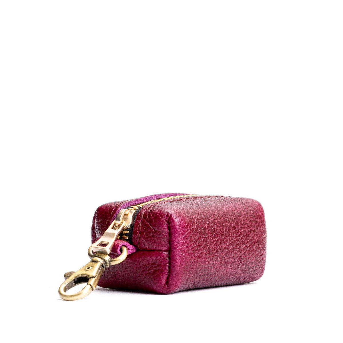Orchid | Leather small keychain pouch