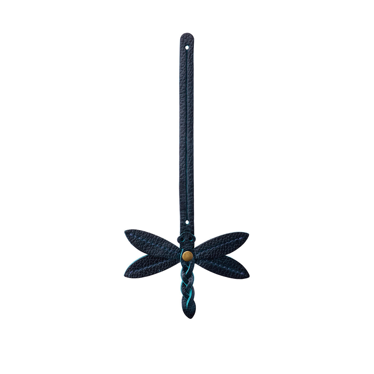 Boreal | Dragonfly shaped leather charm tassel