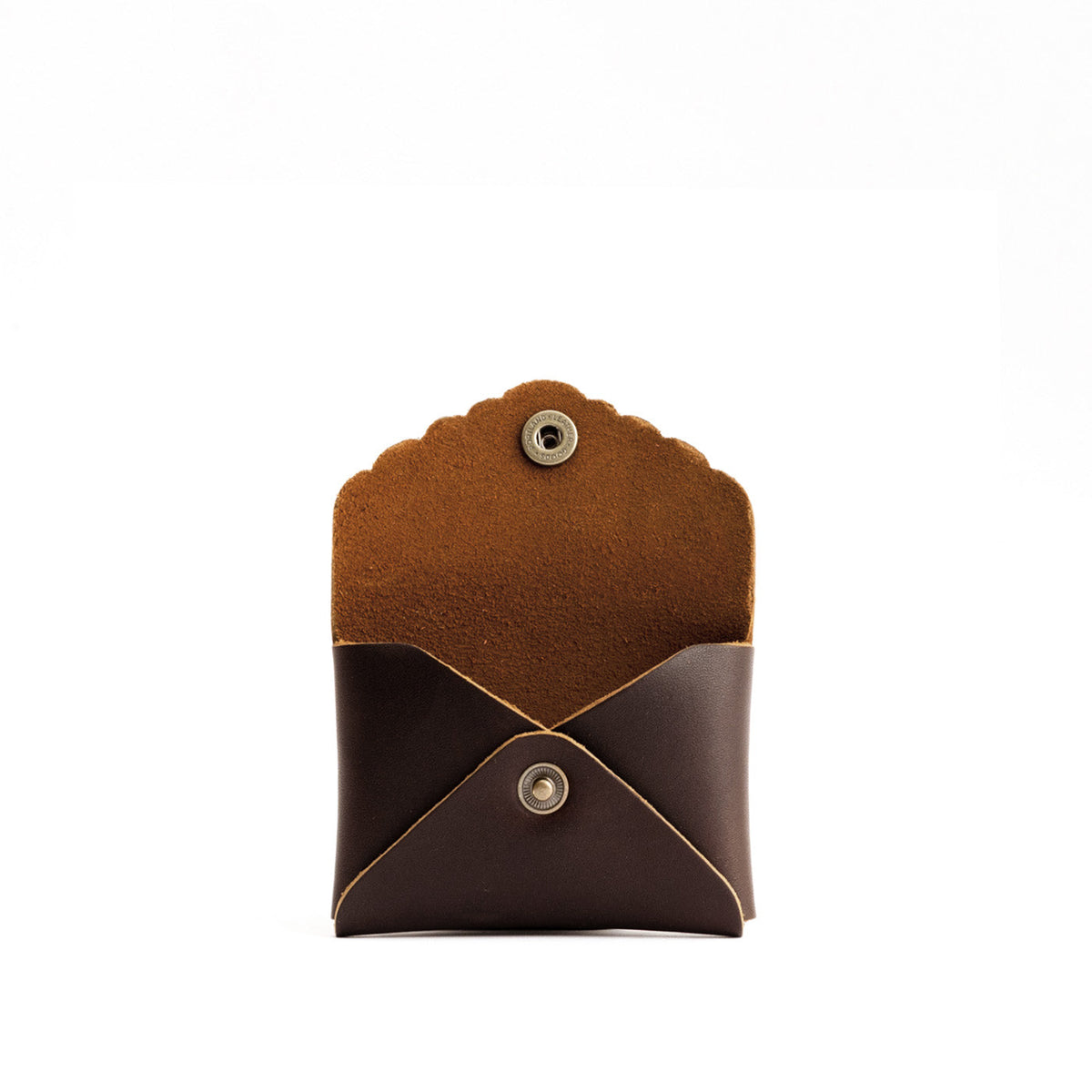 Grizzly | Small leather wallet with scalloped edge open
