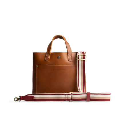 Bacon | Strap with stripe pattern and brass-toned hardware