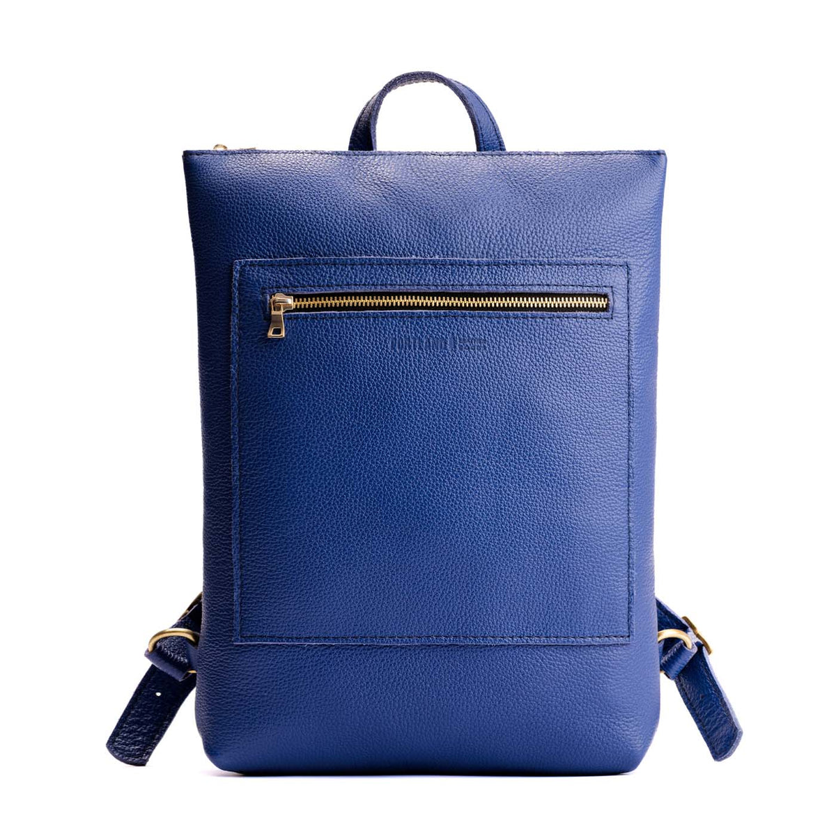 Molino Blue | Rectangular slim leather backpack