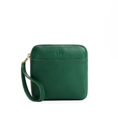 Bacalar | Square shaped pouch with zipper opening, wristlet, and front pocket