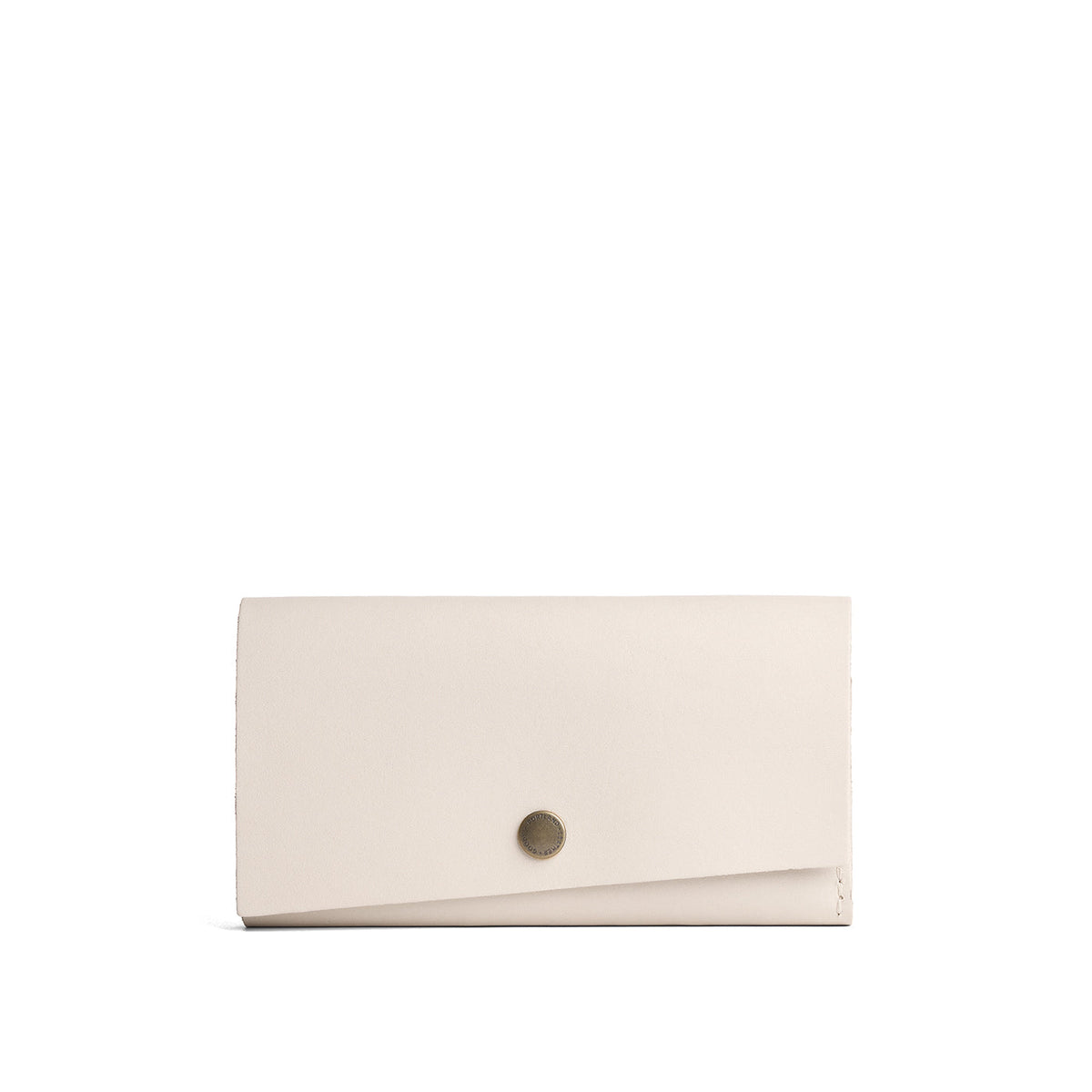 Bone | Leather wallet with snap closure