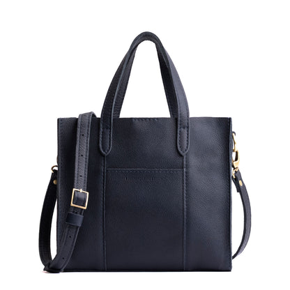 Night Owl*Classic | Structured mid-size tote bag with overlapping panels and crossbody strap