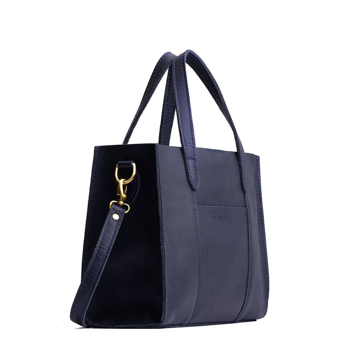 Night Owl | Structured mid-size tote bag with overlapping panels and crossbody strap