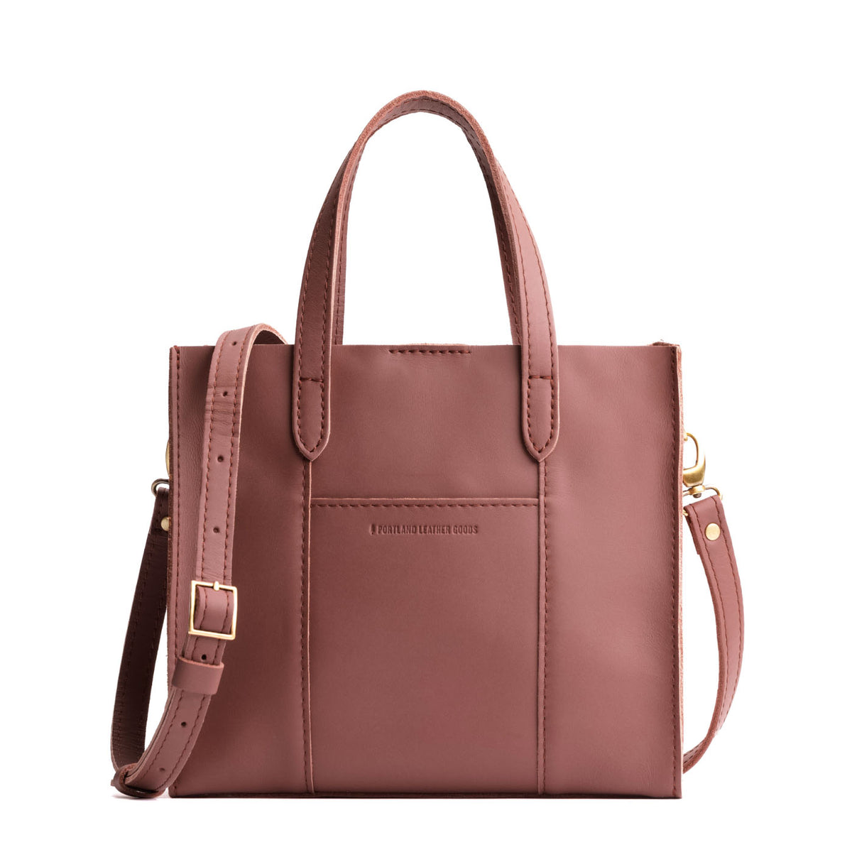 Sunkissed*Classic | Structured mid-size tote bag with overlapping panels and crossbody strap