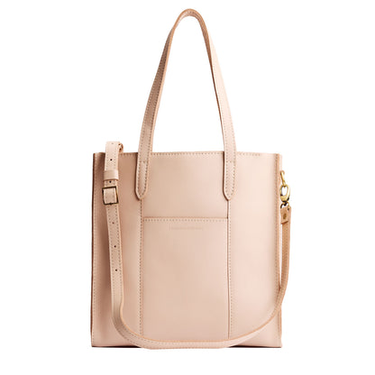 Moonflower*North/South | Structured large tote bag with overlapping panels and crossbody strap