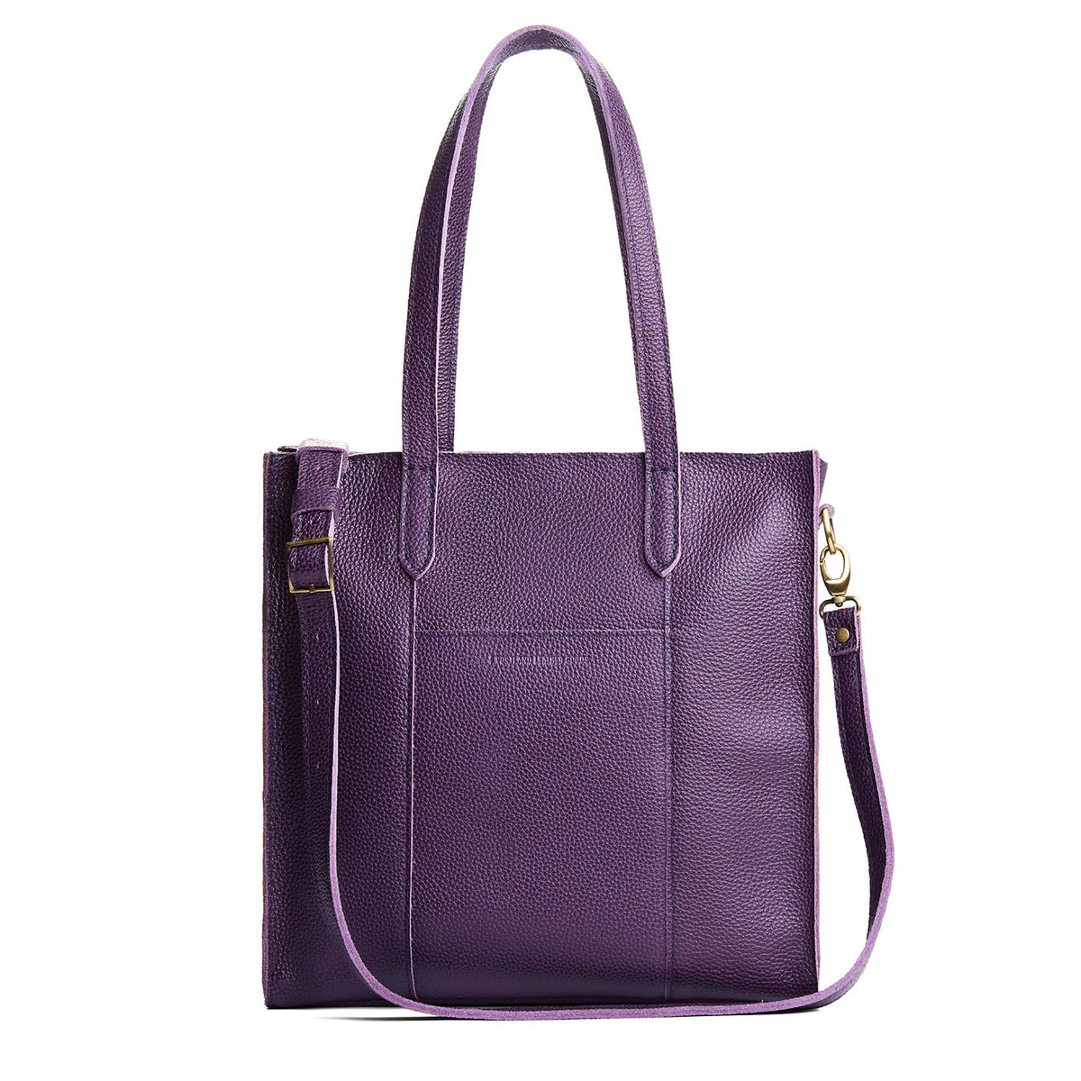 Empire*North/South | Structured large tote bag with overlapping panels and crossbody strap