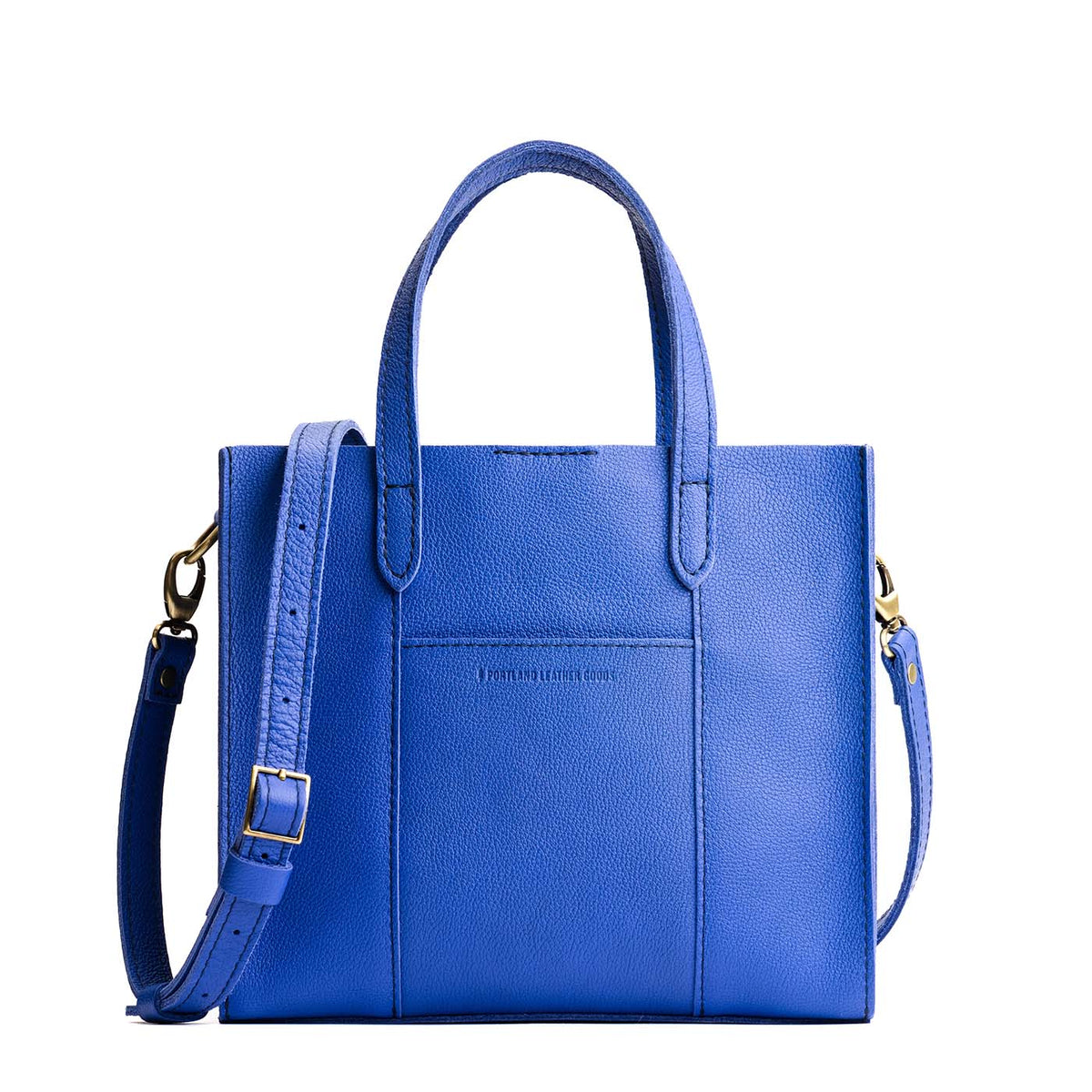 Astro Blue*Classic | Structured mid-size tote bag with overlapping panels and crossbody strap