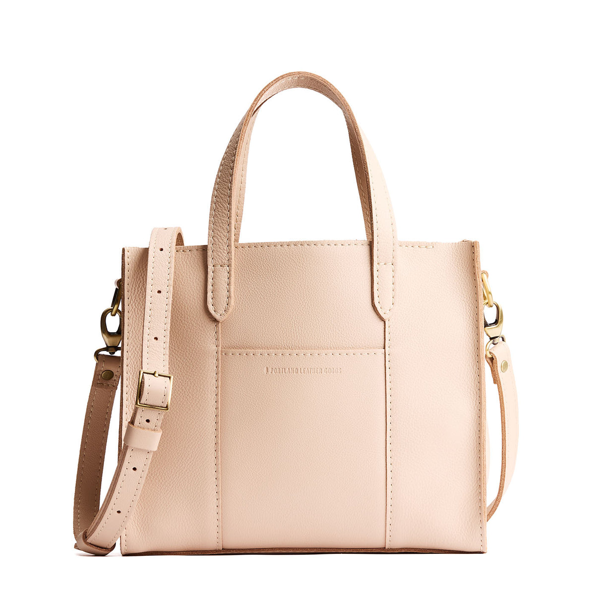 Moonflower*Zipper | Structured mid-size tote bag with overlapping panels and crossbody strap