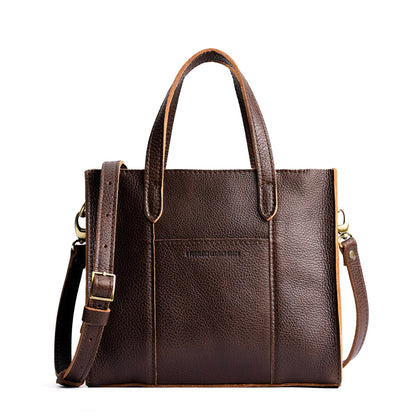 Coldbrew*Zipper | Structured mid-size tote bag with overlapping panels and crossbody strap