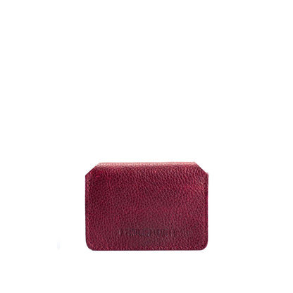 Orchid | Small leather wallet with snap closure