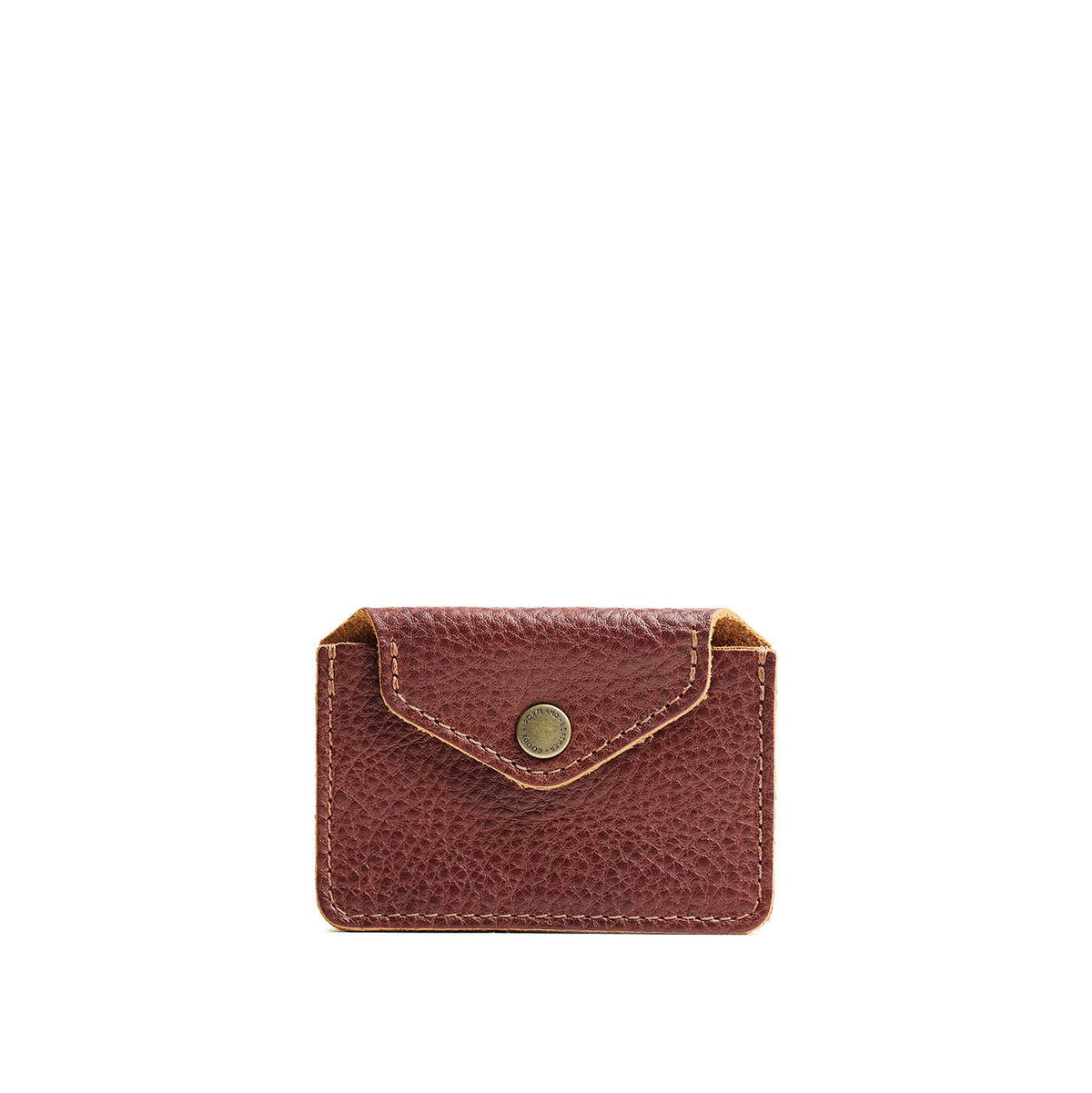 Nutmeg | Small leather wallet with snap closure