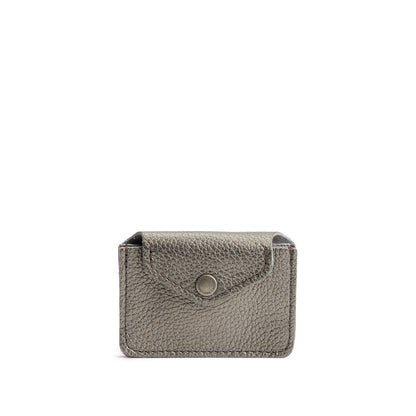 Stardust | Small leather wallet with snap closure