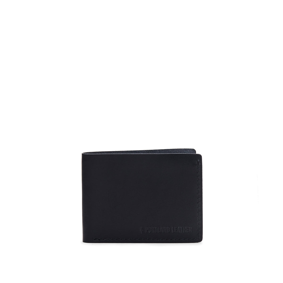 Nero | Leather bifold wallet with six geometric card slots