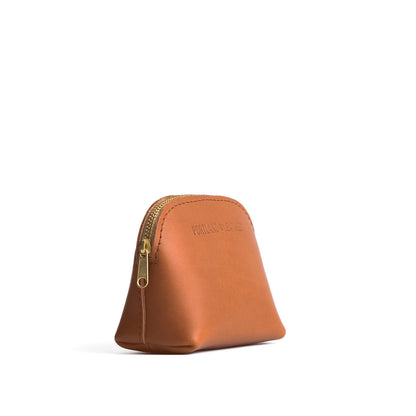 Biscuit*Mini | Compact leather pouch with top zipper