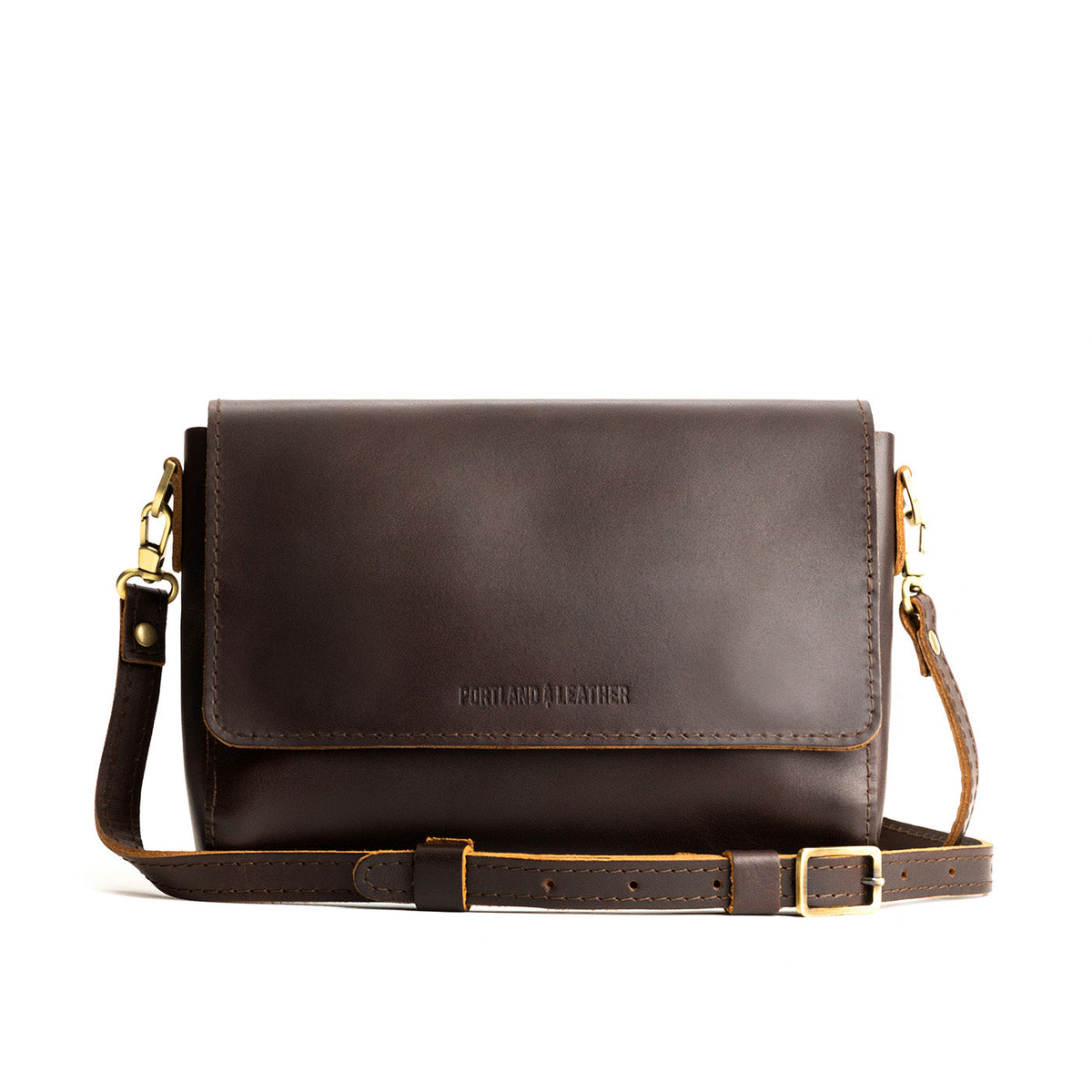 Grizzly*Medium | Leather Crossbody Bag with Magnetic Messenger Bag Closure