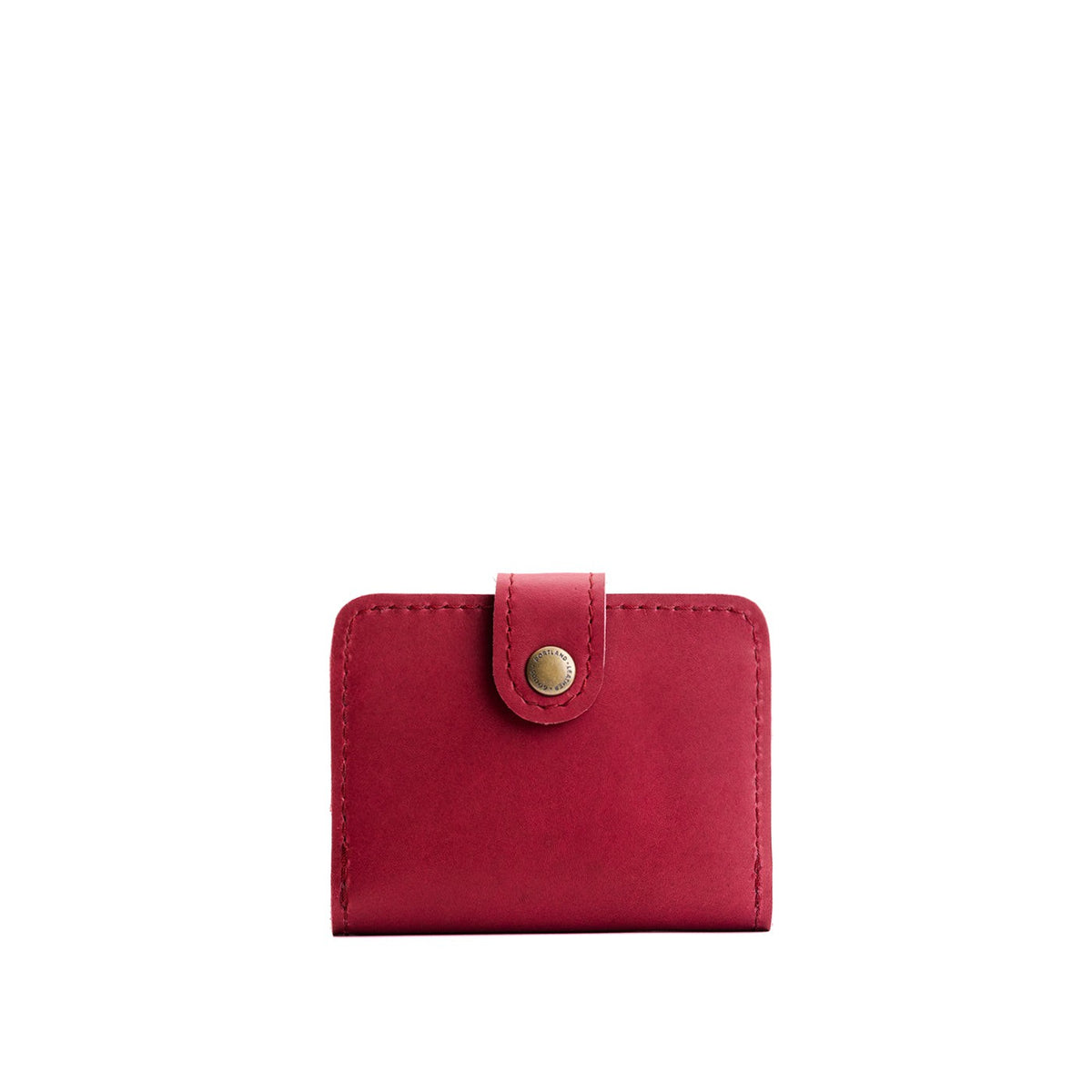 Berry Good | Small leather wallet with snap closed