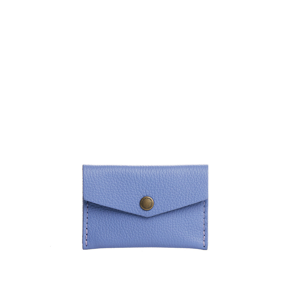 Aster | Small leather envelope card wallet with snap closure
