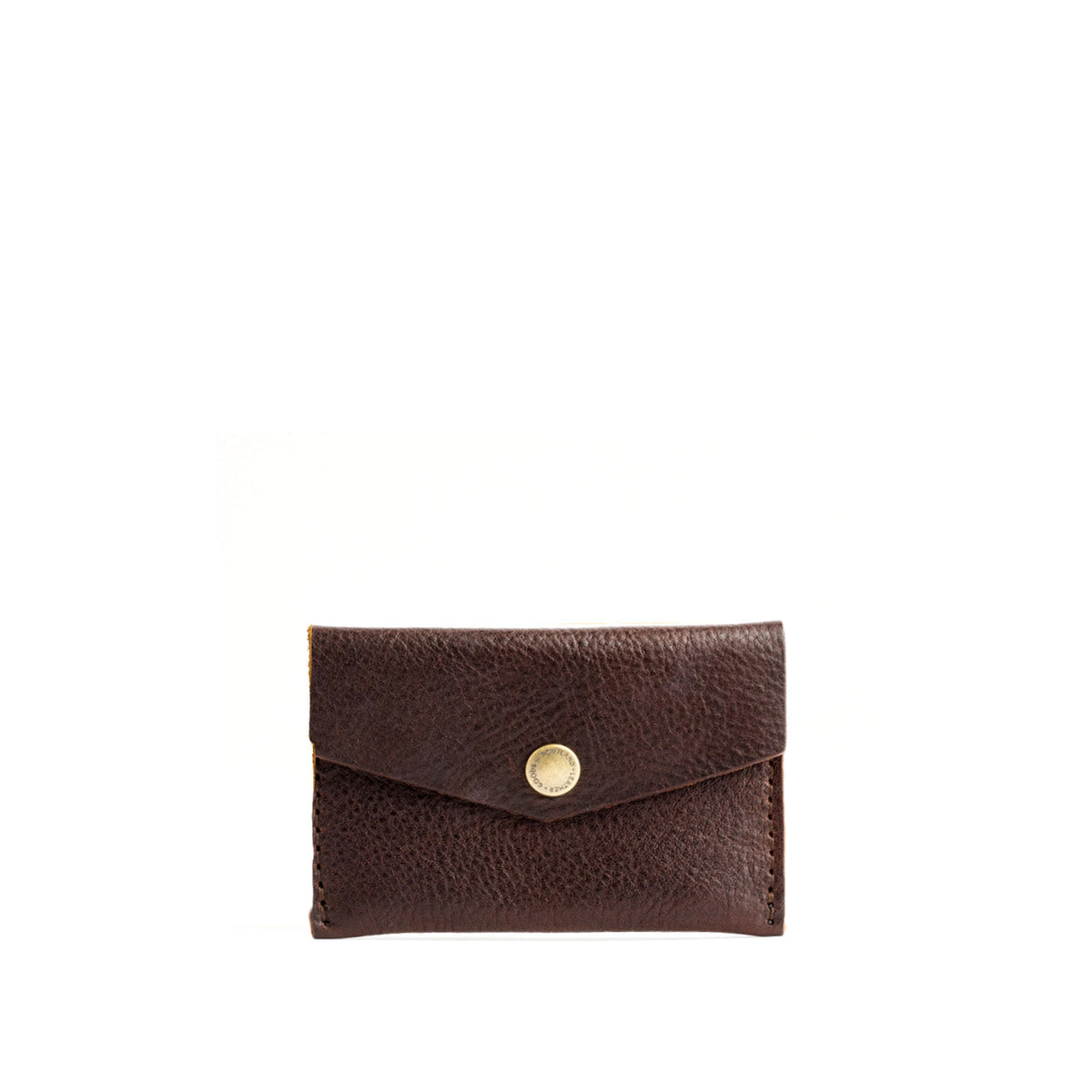 Coldbrew | Small leather card wallet with snap closure