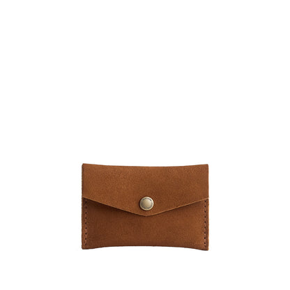 Jackson | Small leather envelope card wallet with snap closure