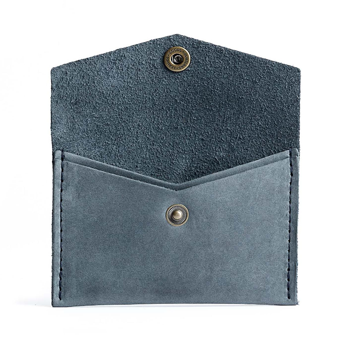Storm | Small leather card wallet with snap closure