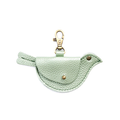 Beetle | Bird shaped pouch with button closure and lobster clasp