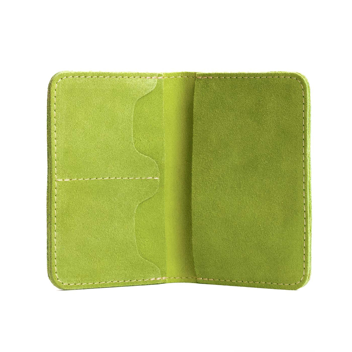 Lime | Leather passport case with PLG logo