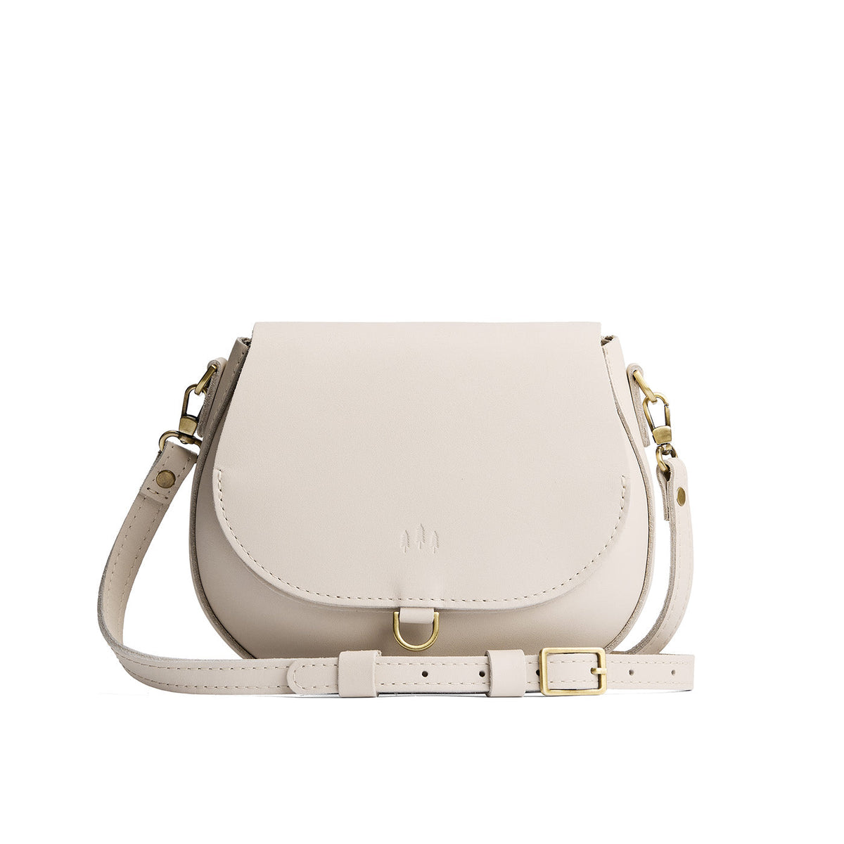 Bone*Small | Petite leather Crossbody with a flap and magnetic closure