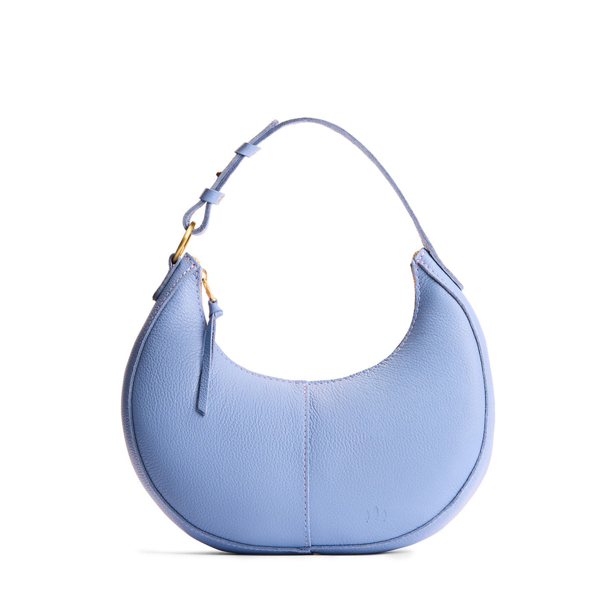 Aster*Small | Crescent shaped shoulder bag with zipper closure and adjustable strap