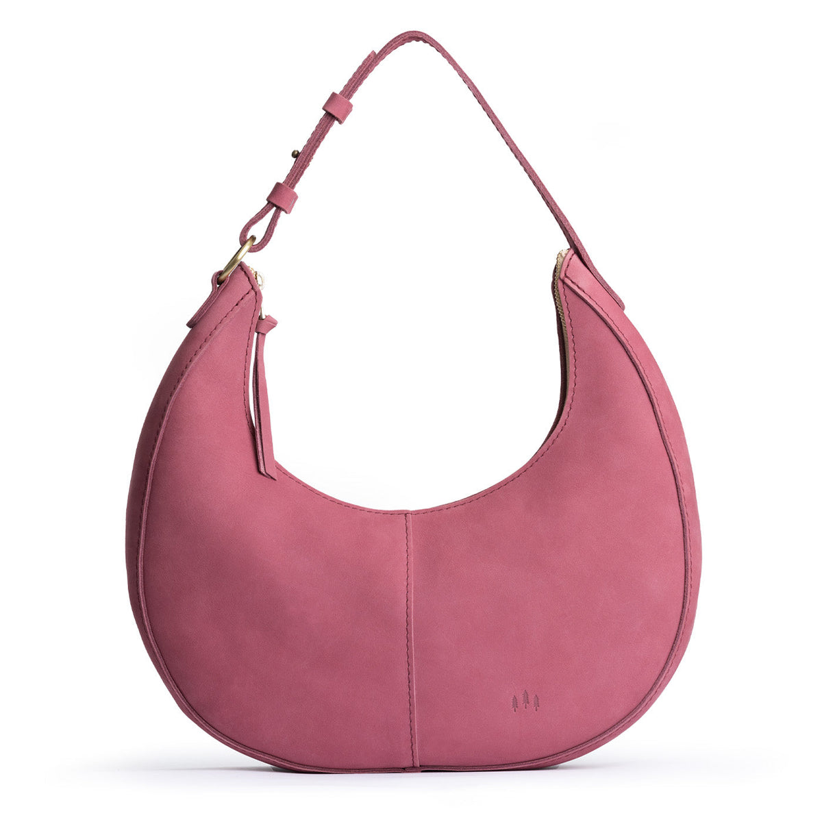 Foxglove*Large | Large crescent shaped shoulder bag with zipper closure and adjustable strap