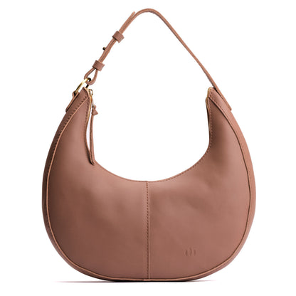 Sunkissed*Large | Crescent shaped shoulder bag with zipper closure and adjustable strap