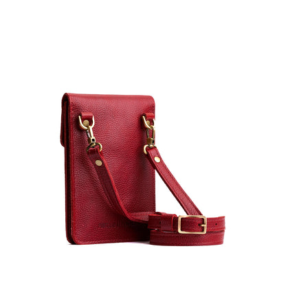 Chili Red | Slim, phone-shaped crossbody purse with magnetic closure