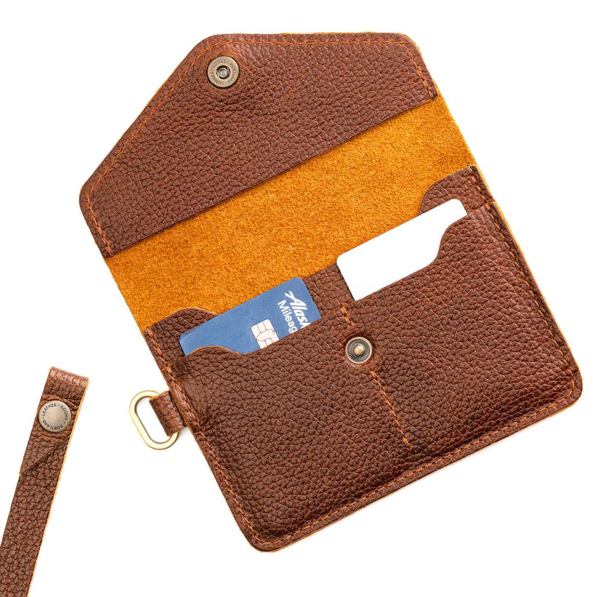 Asheville | Small Leather Passport Wristlet