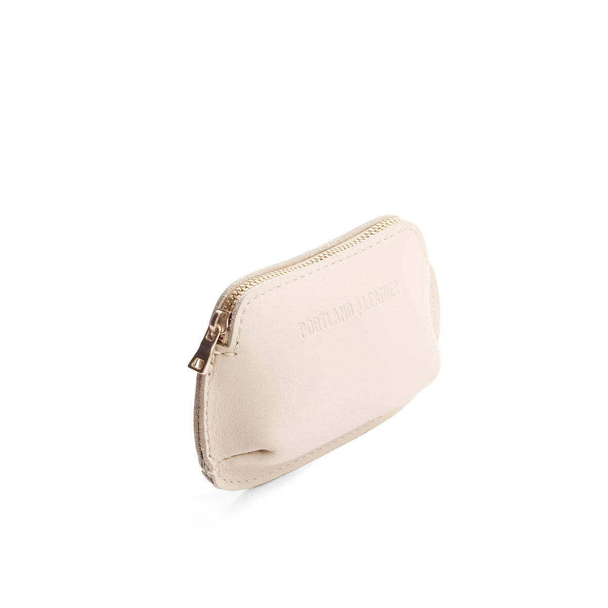 Bone*Small | Small pouch with top zipper and curved edges