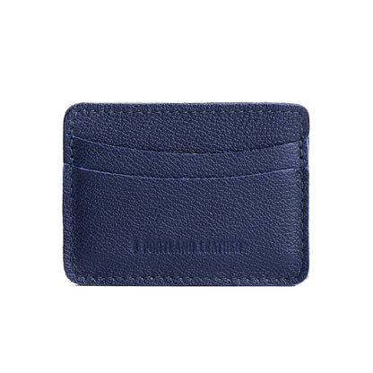 Cobalt | Minimalist leather wallet with card slots and PLG logo